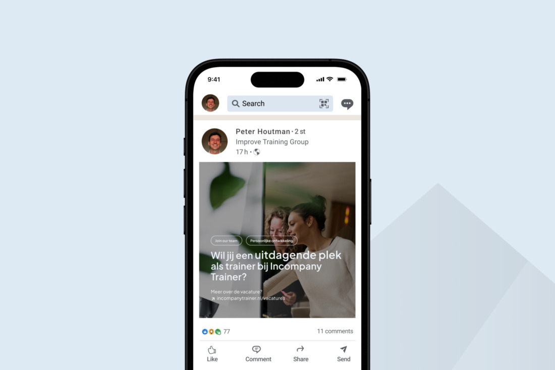 Social template voor Incompany Trainer