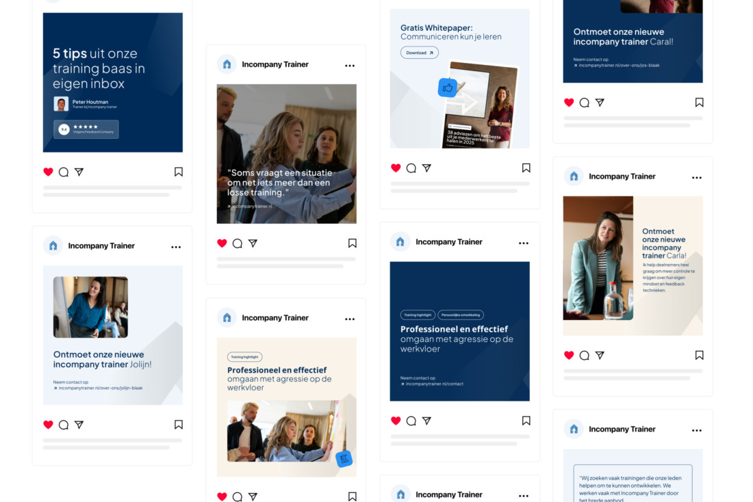 Social media templates voor Incompany Trainer