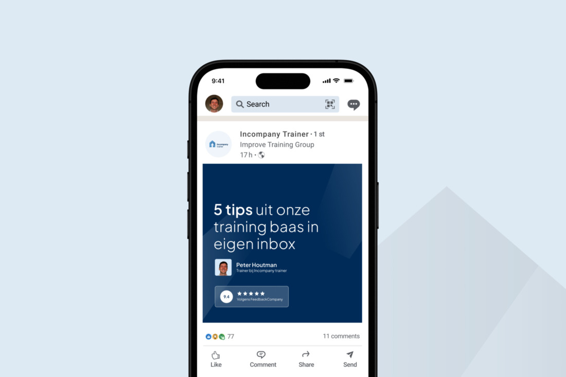 Social templates in de nieuwe huisstijl van Incompany Trainer
