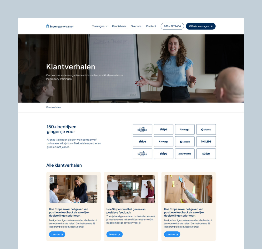 WordPress lead website klantverhalen