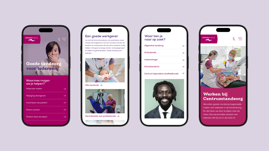Mobile first webdesign zorgsector