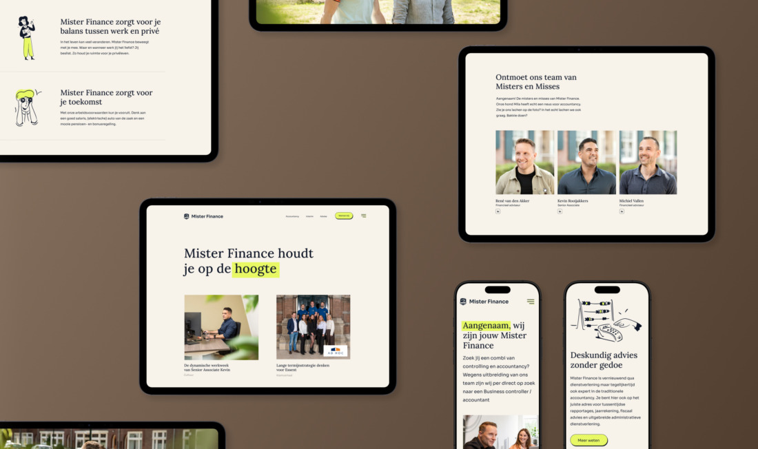 Rebranding en webdesign Mister Finance